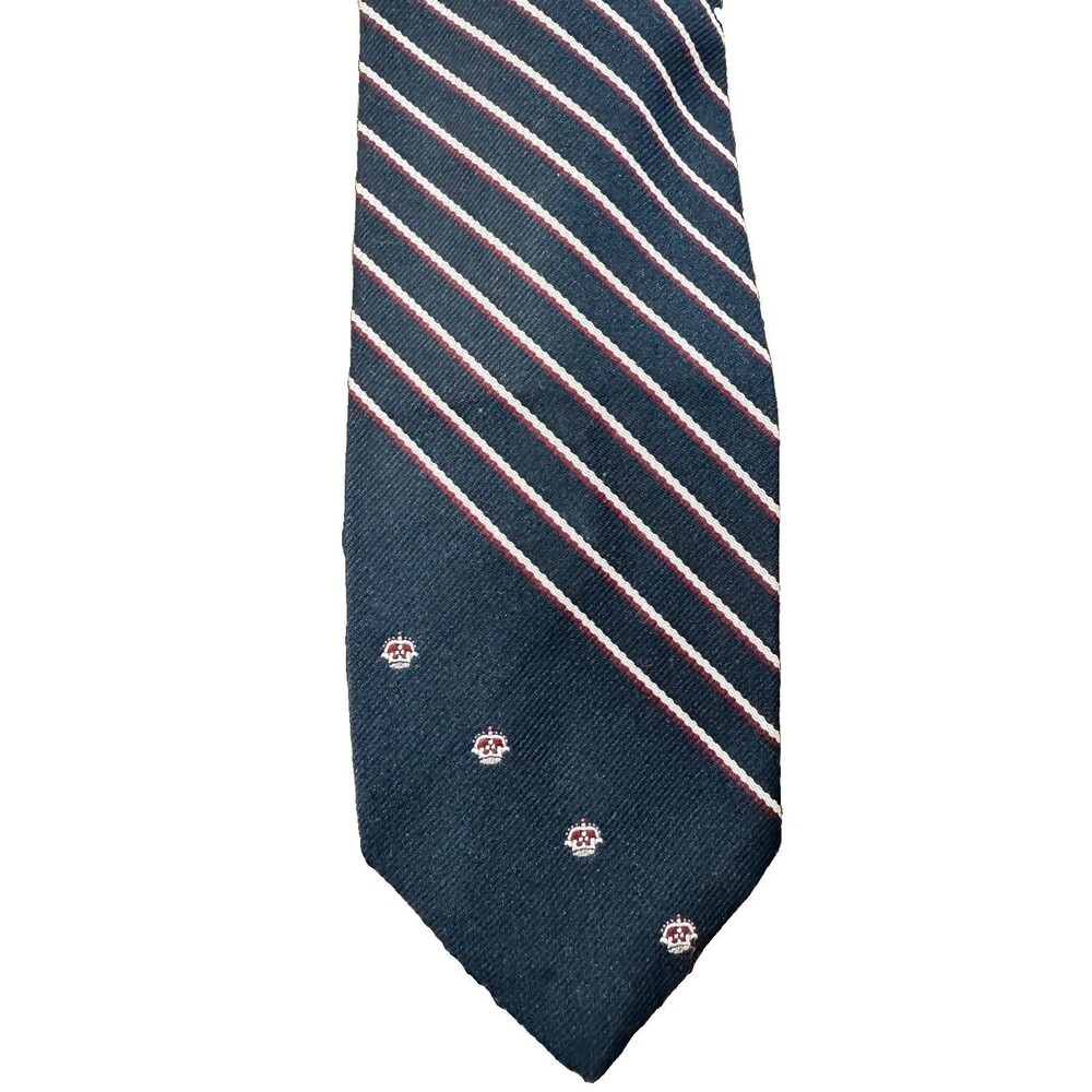 Vintage Austin Reed Regent St. Tie Navy/Repp Stripe Crown Prep Ivy League